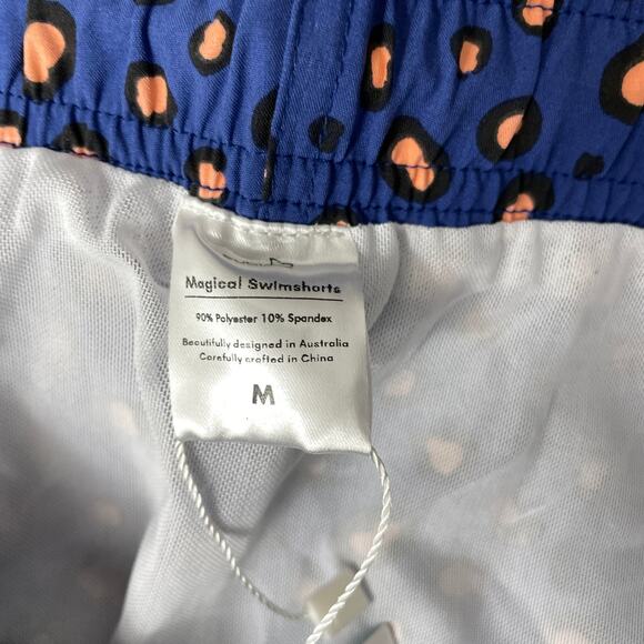 EUBI Swim Trunks Mens Medium Multi Multi Leopard Elastic Animal Print Magical - Picture 9 of 10